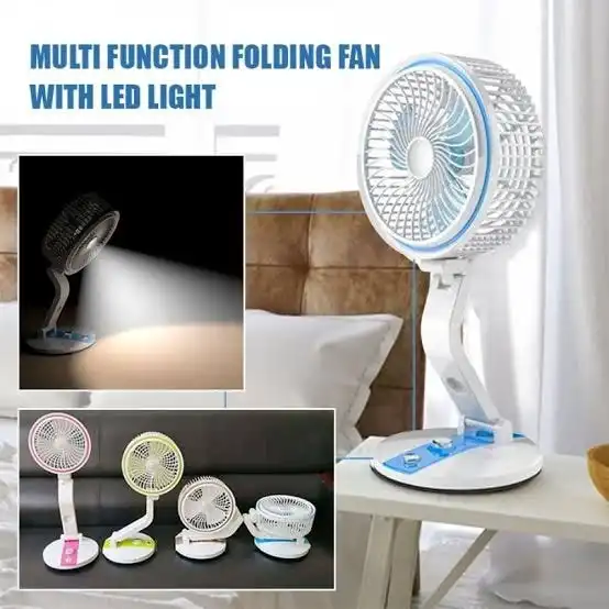 Rechargable Folding Fan Ultra With LED Light-LR-2018